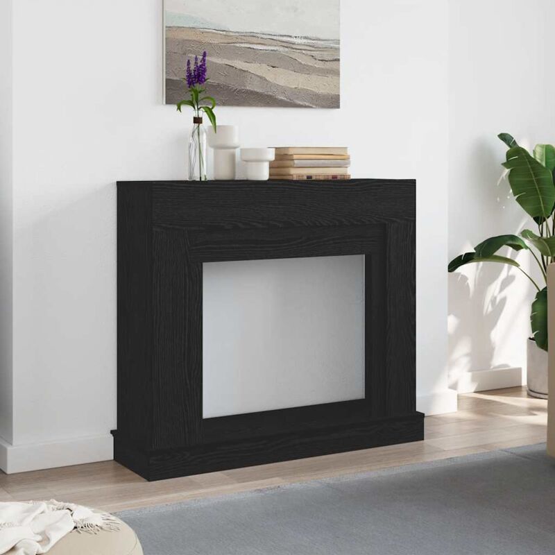 Torana - Cadre de cheminée chêne noir 100x30x87,5 cm bois d'ingénierie