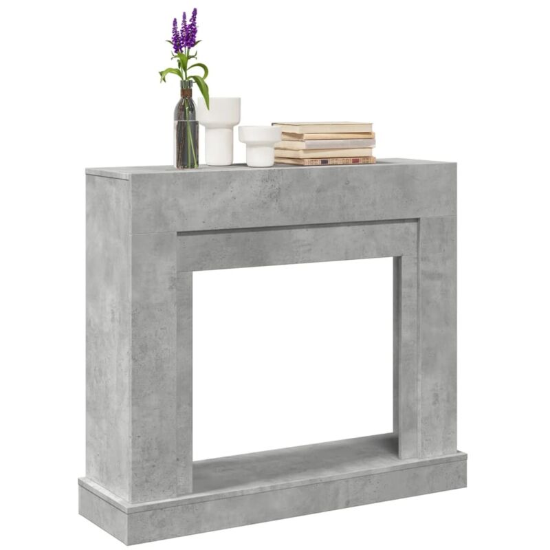 Vidaxl - Cadre de cheminée gris béton 100x30x87,5 cm bois d'ingénierie