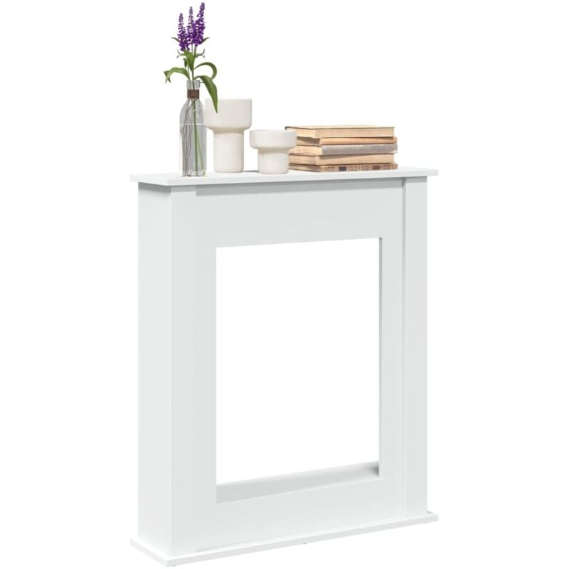 Vidaxl - Cadre de cheminée blanc 75x20x87,5 cm bois d'ingénierie