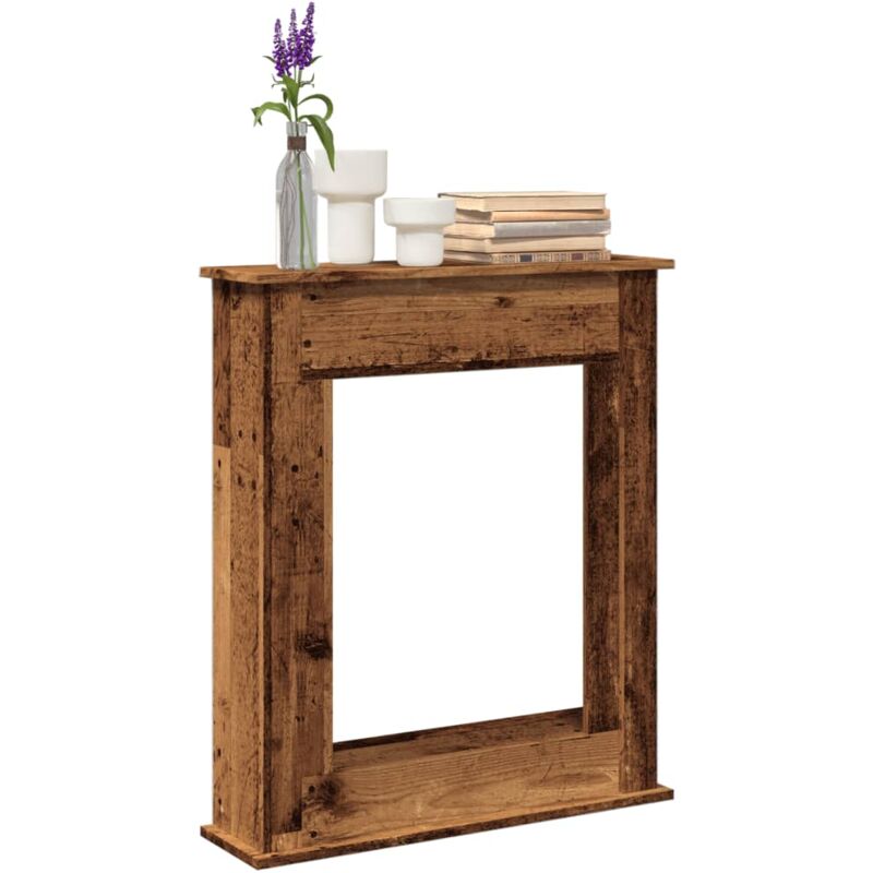 Vidaxl - Cadre de cheminée vieux bois 75x20x87,5 cm bois d'ingénierie