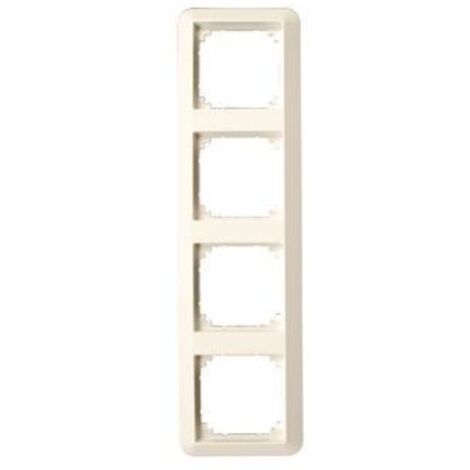Cadre de finition 1-M Merten, 4 postes Système M blanc polaire brillant