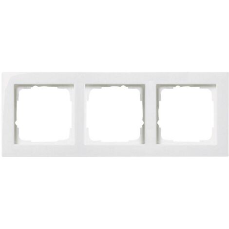 Cadre de finition 3 postes E2 System 55 blanc pur brillant