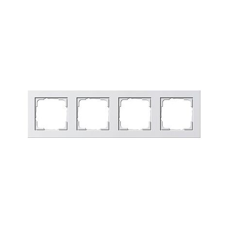 Cadre de finition 4 postes E2 System 55 blanc pur brillant