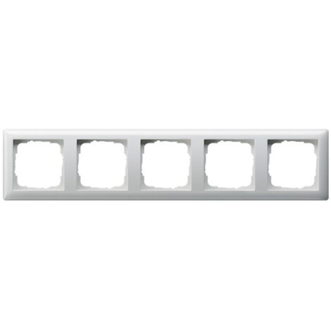 Cadre de finition 5 postes Standard 55 System 55 blanc pur brillant