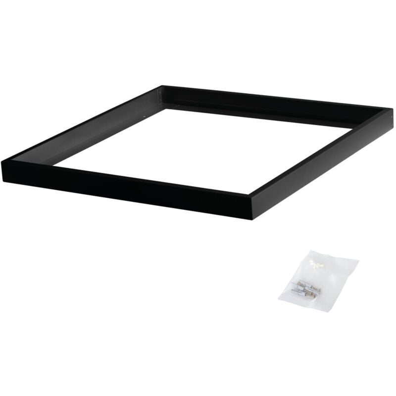 Cadre de Fixation Carré Saillie pour Dalle led 600x600mm Noir