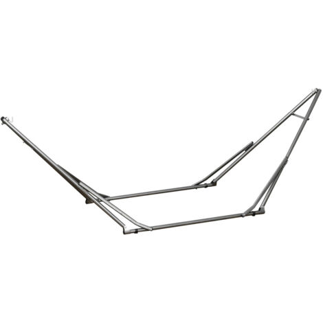 Cadre de hamac pour hamac, support de hamac pliable 2 en 1, portant à vêtements pour patio, capacité de charge jusqu'à 120 kg, 2