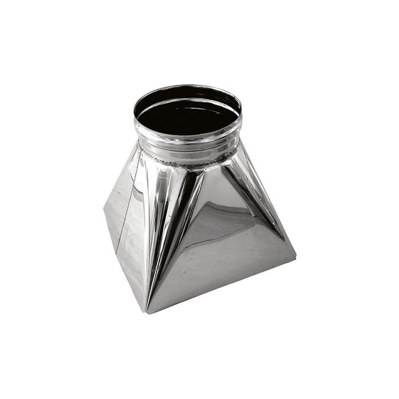 MBM - Cheminee Tremie carre x-rond conduit de cheminee dn 160 tube acier inoxydable 316