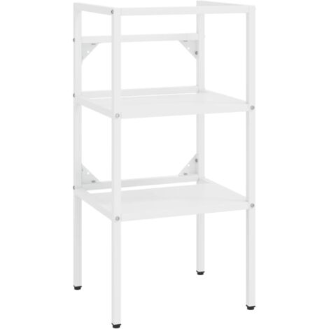 Cadre de lavabo de salle de bain Blanc 40x38x83 cm Fer CFW493270