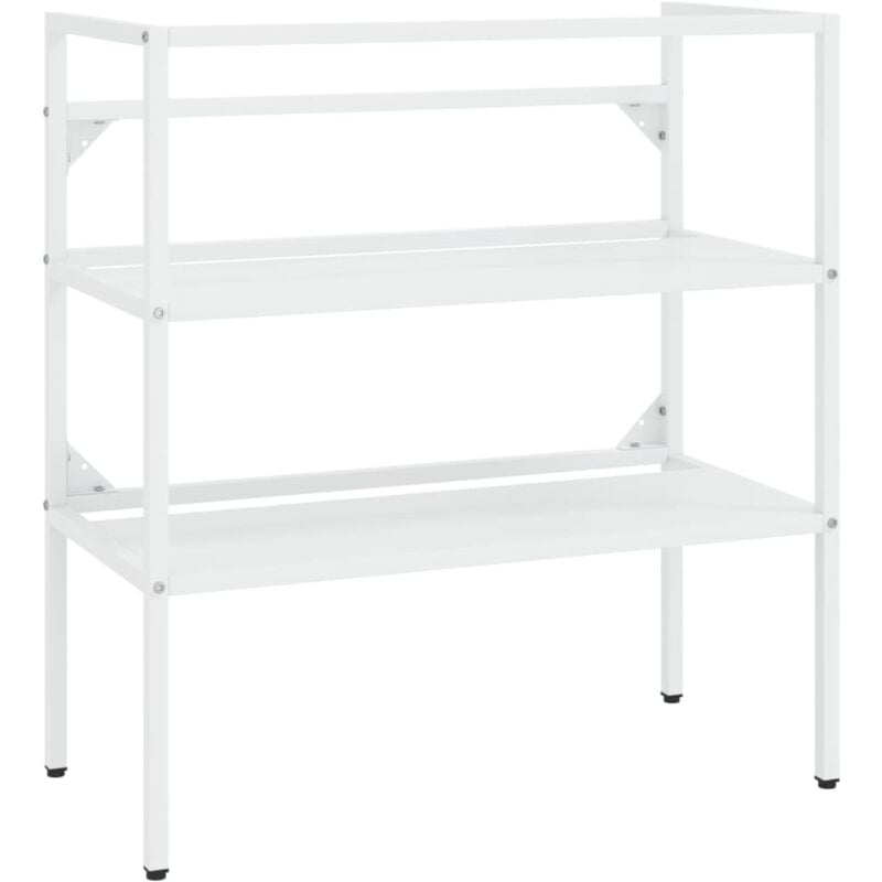 Vidaxl - Cadre de lavabo de salle de bain Blanc 79x38x83 cm Fer