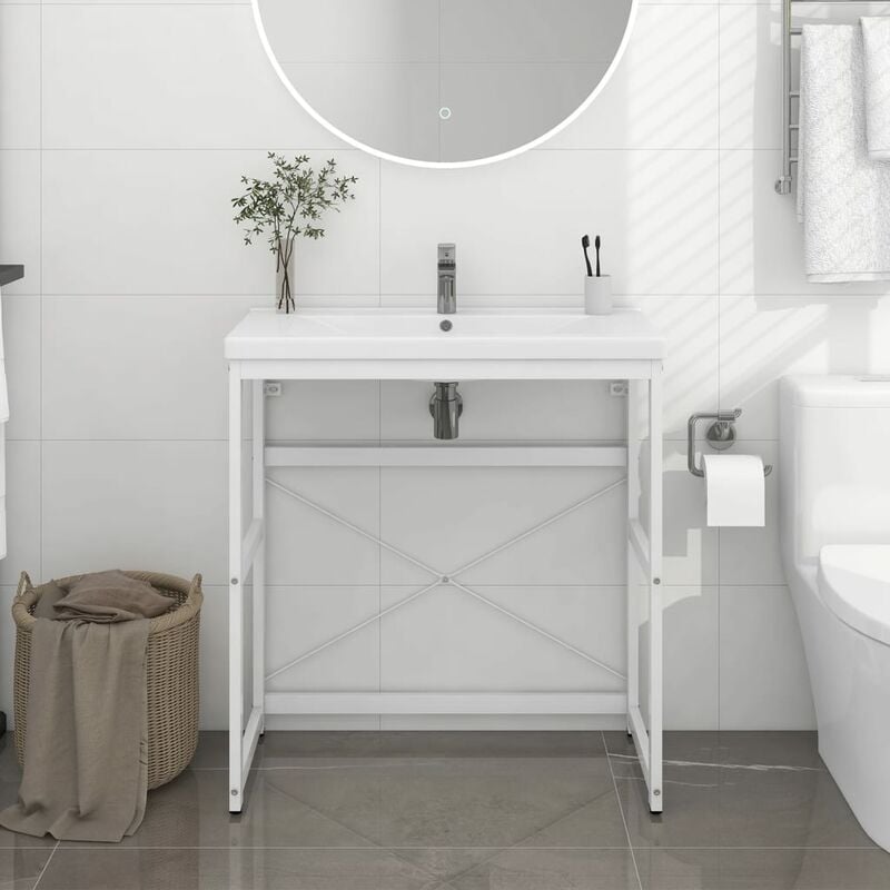 Prolenta Premium - Furniture Limited - Cadre de lavabo de salle de bain Blanc