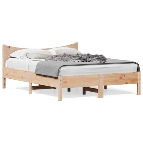 Cadre de lit 140x190 bois de pin massif