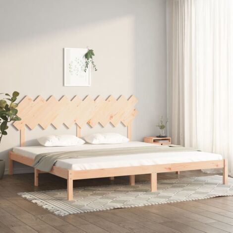 Cadre de lit avec tête de lit 200x200 cm bois ma…