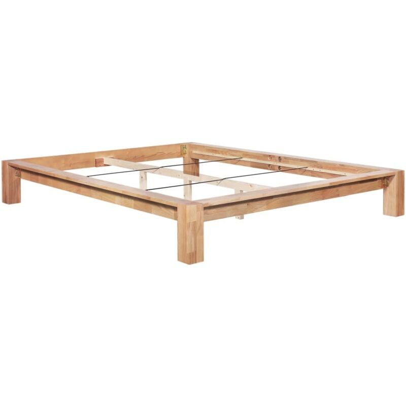 Vidaxl - Cadre de lit sans matelas bois de chêne massif 160x200 cm