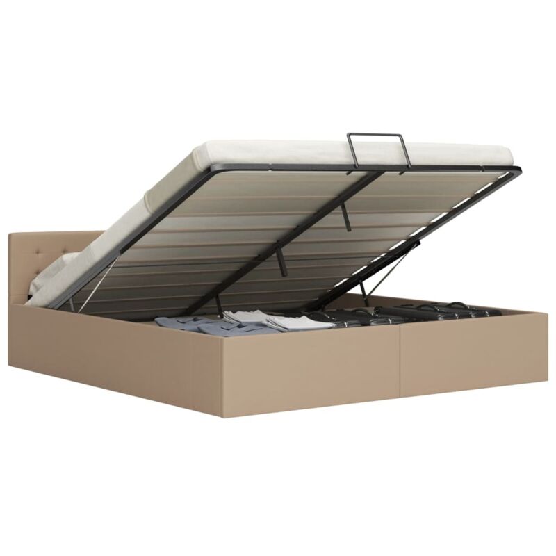 Cadre de lit avec rangement hydraulique Similicuir 160x200 cm vidaXL