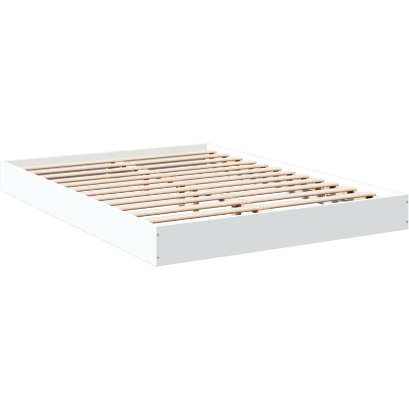 Vidaxl - Cadre de lit sans matelas blanc 120x200 cm bois ingénierie