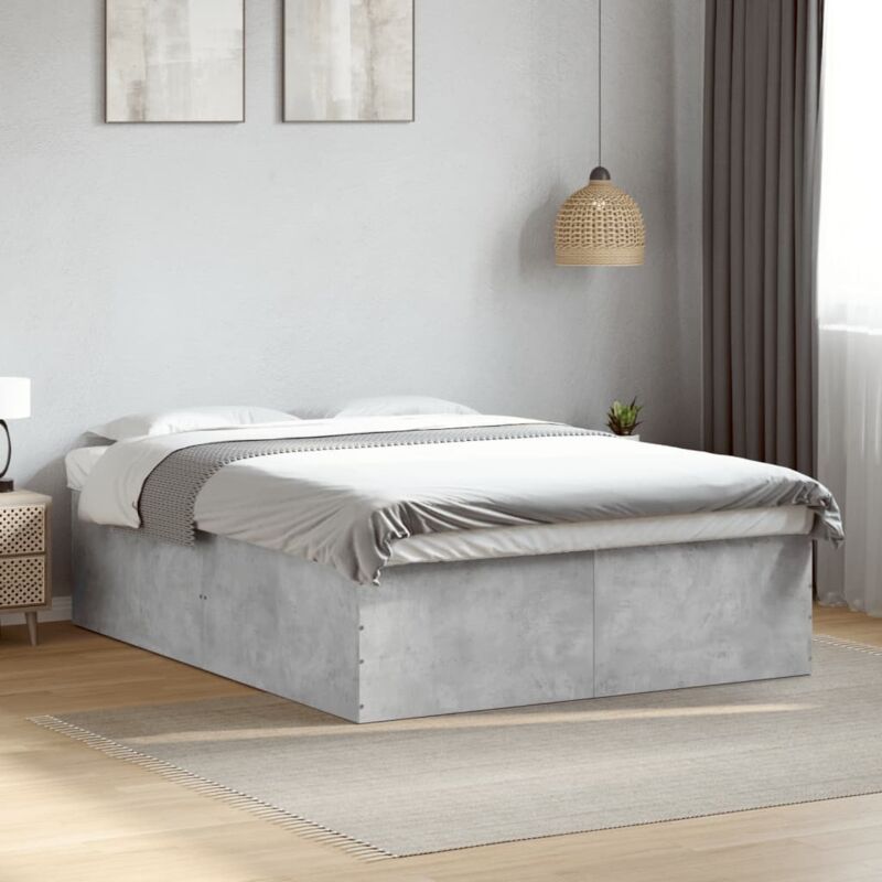 Vidaxl - Cadre de lit sans matelas gris béton 160x200 cm