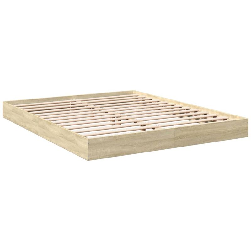 Vidaxl - Cadre de lit sans matelas chêne sonoma 150x200 cm