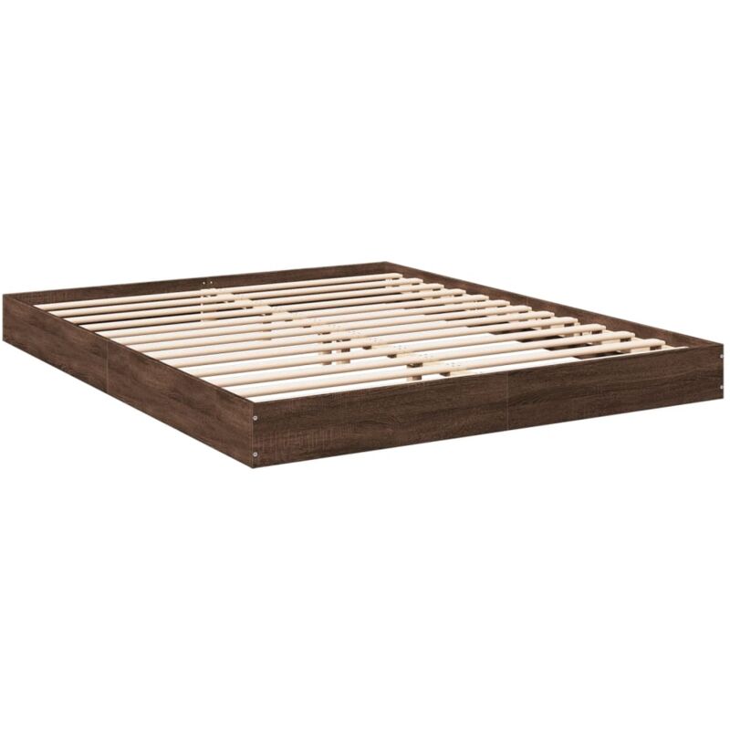 Vidaxl - Cadre de lit sans matelas chêne marron 160x200 cm