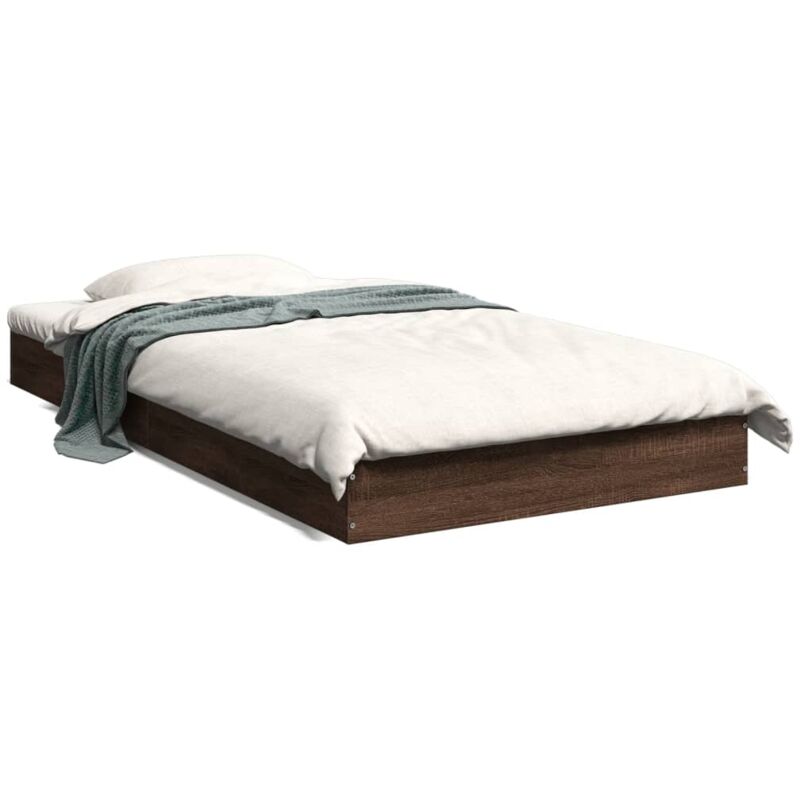 Vidaxl - Cadre de lit chêne marron 90x190 cm bois d'ingénierie
