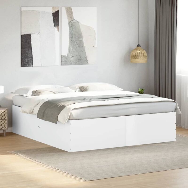 Vidaxl - Cadre de lit sans matelas blanc 200x200 cm