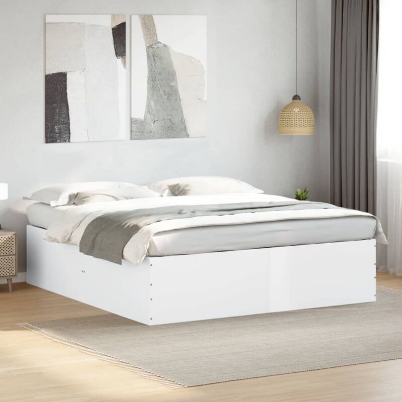 Vidaxl - Cadre de lit sans matelas blanc 180x200 cm