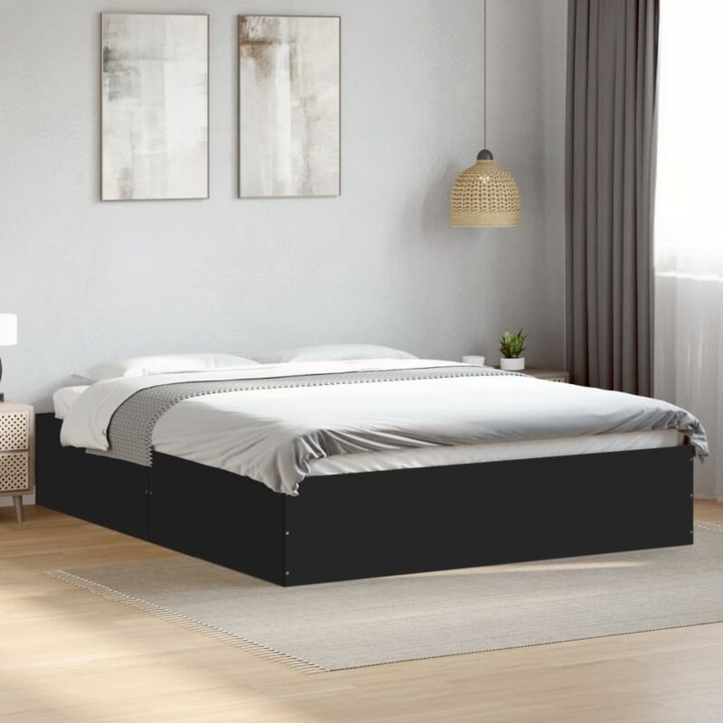 Vidaxl - Cadre de lit sans matelas noir 160x200 cm