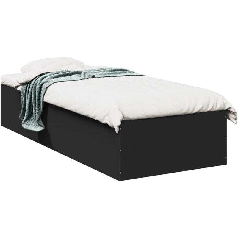 Vidaxl - Cadre de lit sans matelas noir 90x190 cm