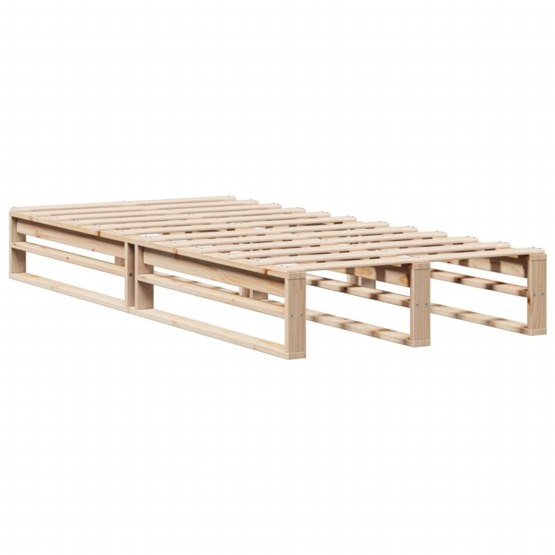 Cadre de lit sans matelas 75x190 cm bois de pin massif - Vidaxl