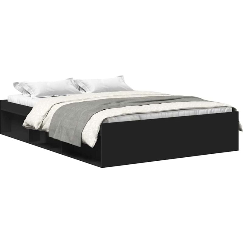 Vidaxl - Cadre de lit noir 160x200 cm