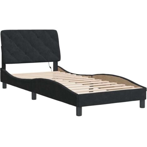 VidaXL Cadre De Lit à Ressorts, Lit Rembourré, Lit Simple Avec