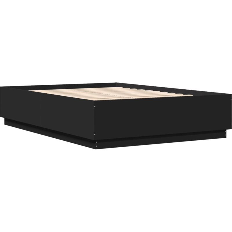 Vidaxl - Cadre de lit avec led sans matelas noir 140x200 cm