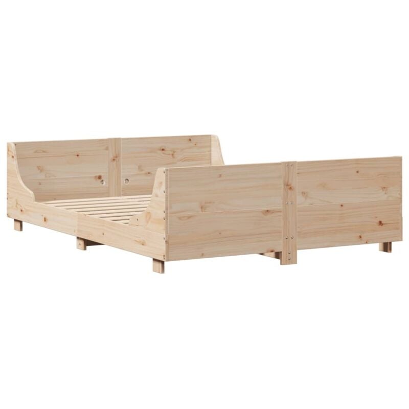 Vidaxl - Cadre de lit sans matelas 140x190 cm bois de pin massif