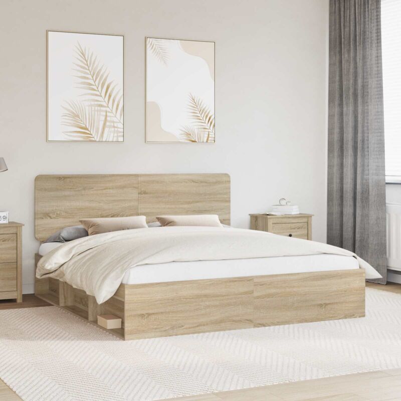 Cadre de lit 200 x 200 cm Bois de pin massif