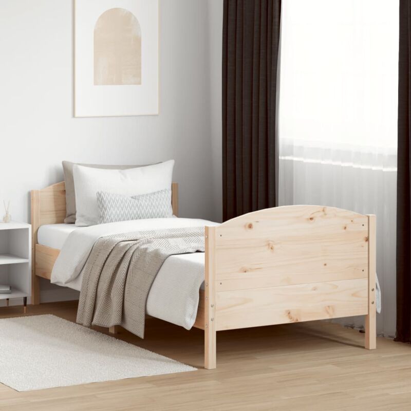 Vidaxl - Cadre de lit sans matelas 90x190 cm bois de pin massif