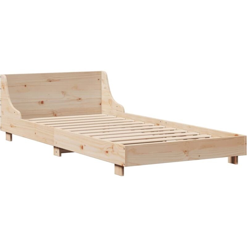 Vidaxl - Cadre de lit sans matelas 100x200 cm bois massif de pin