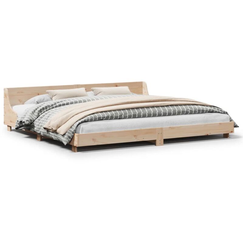 Vidaxl - Cadre de lit sans matelas 200x200 cm bois massif de pin