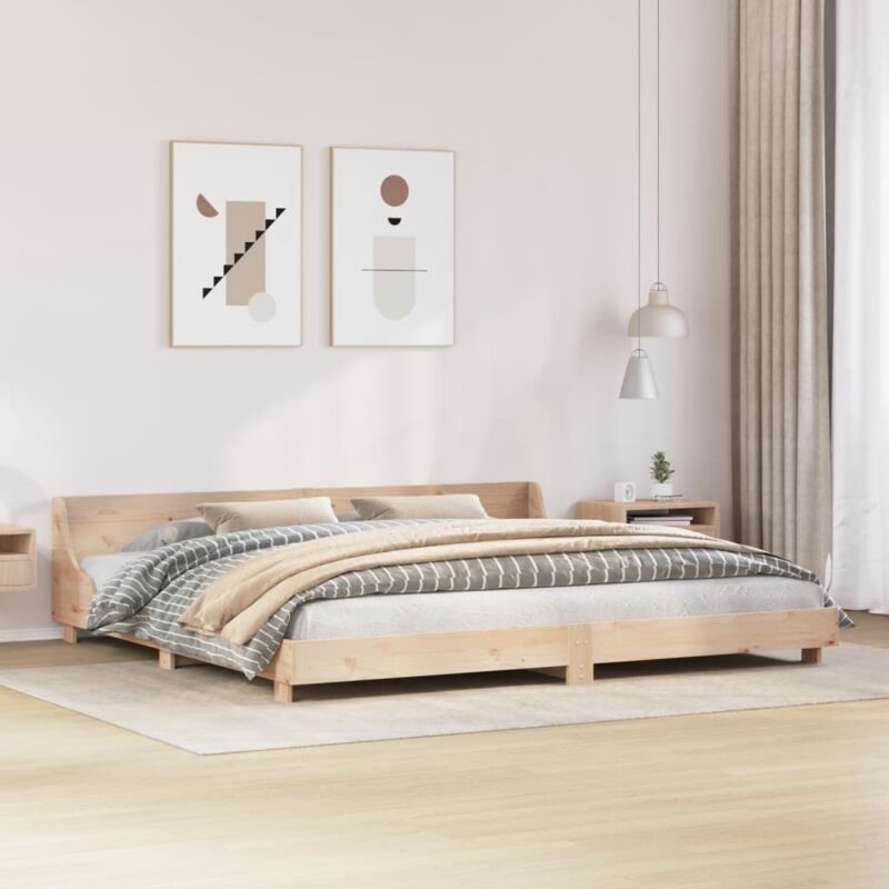 Vidaxl - Cadre de lit sans matelas 180x200 cm bois massif de pin