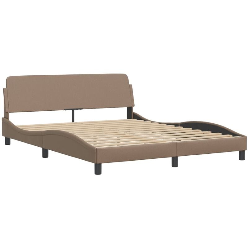 Vidaxl - Cadre de lit sans matelas cappuccino 160x200 cm similicuir