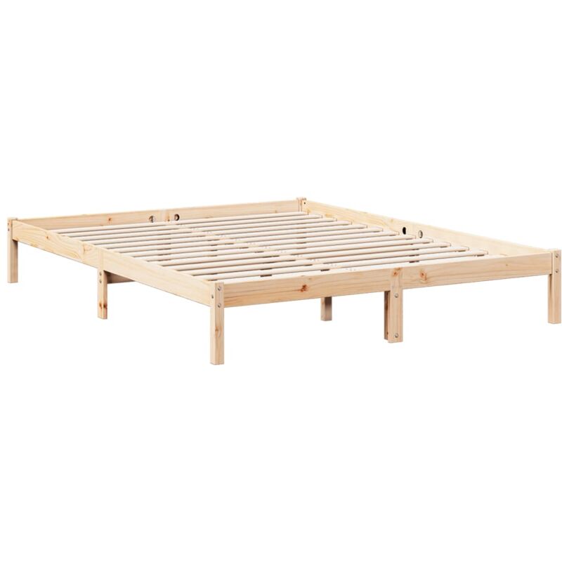 Cadre de lit extra long sans matelas 160x210 cm bois massif pin vidaXL