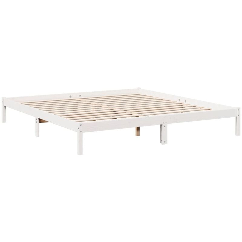 Cadre de lit extra long sans matelas 180x220 cm bois massif pin Vidaxl