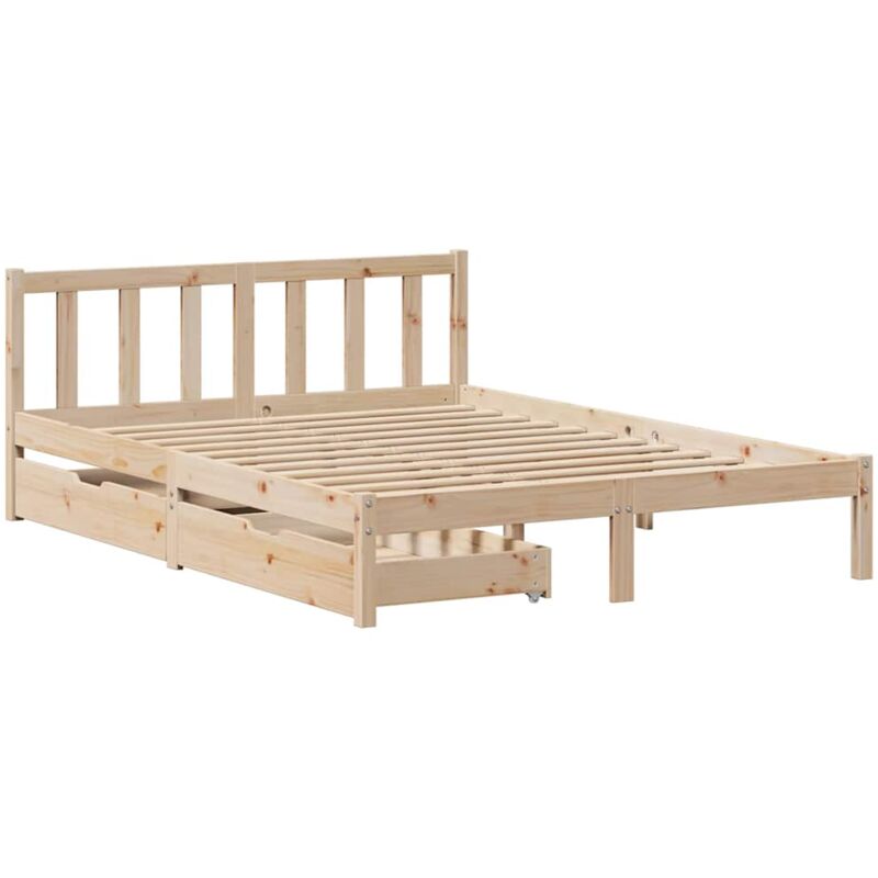 Vidaxl - Cadre de lit sans matelas 120x190 cm bois de pin massif