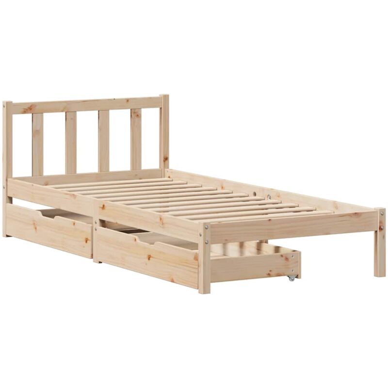 Vidaxl - Cadre de lit sans matelas 75x190 cm bois de pin massif