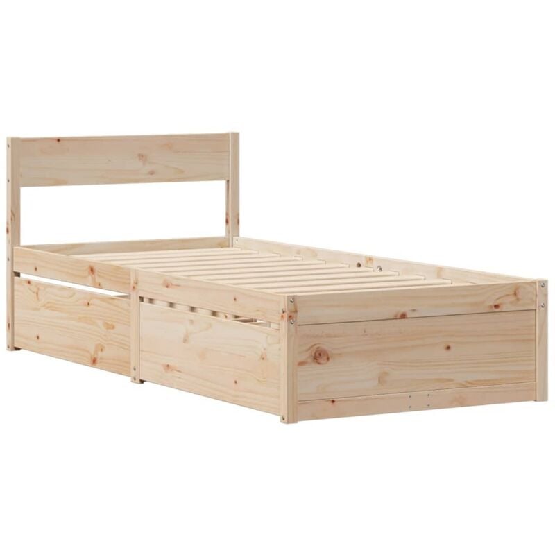 Vidaxl - Cadre de lit sans matelas 100x200 cm bois massif de pin