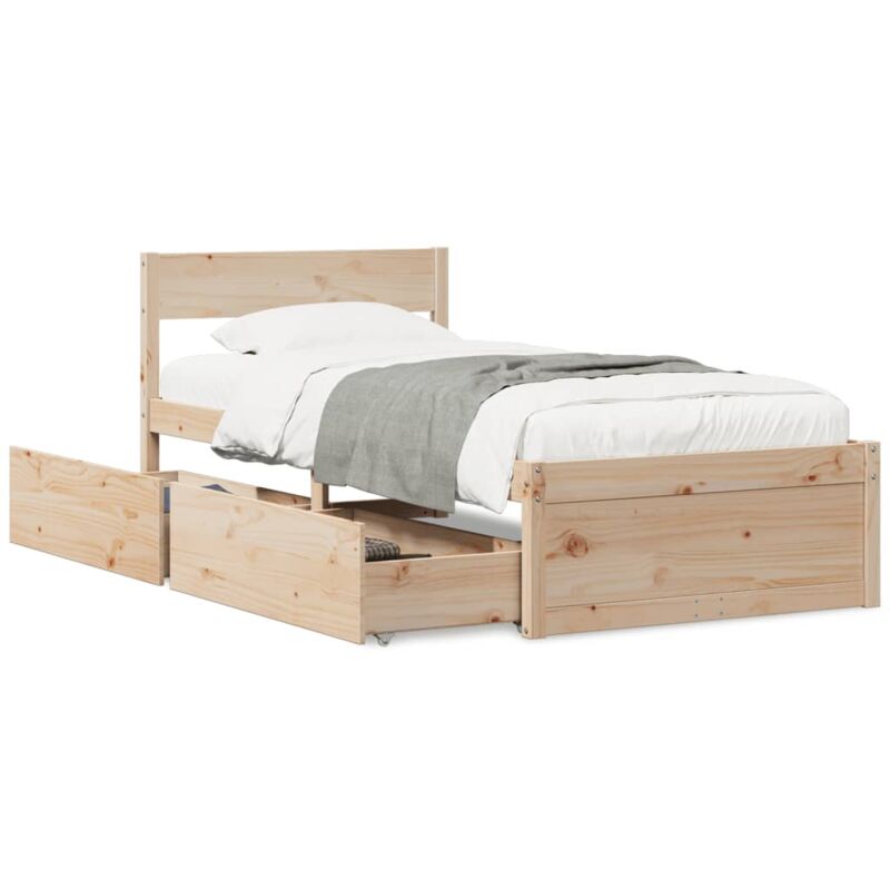 Vidaxl - Cadre de lit sans matelas 90x200 cm bois de pin massif