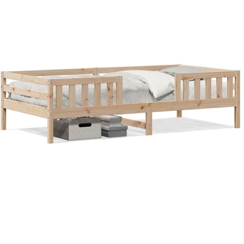 Cadre de lit sans matelas 100x200 cm bois massif de pin