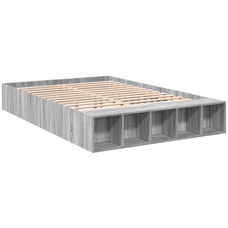 Cadre de lit sans matelas sonoma gris 160x200 cm vidaXL