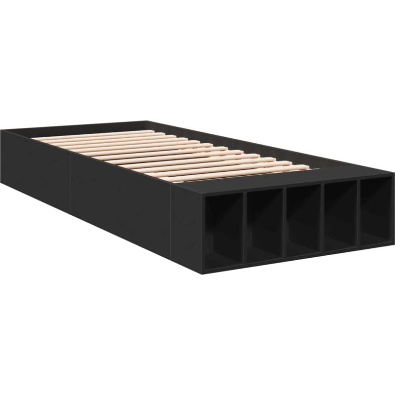 Cadre de lit sans matelas noir 90x200 cm Vidaxl