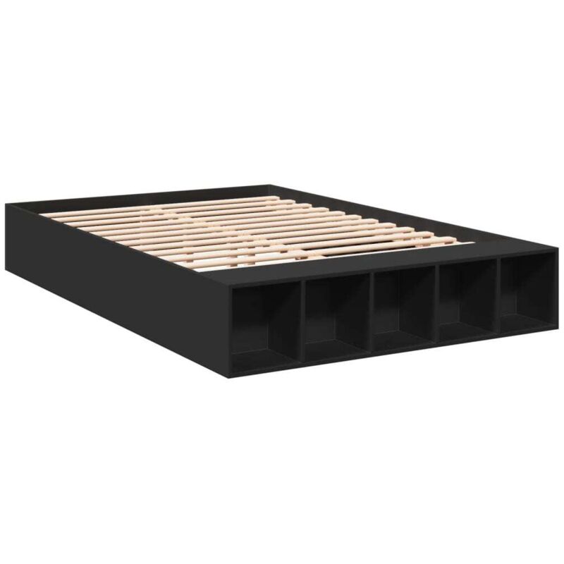 Cadre de lit sans matelas noir 140x190 cm Vidaxl