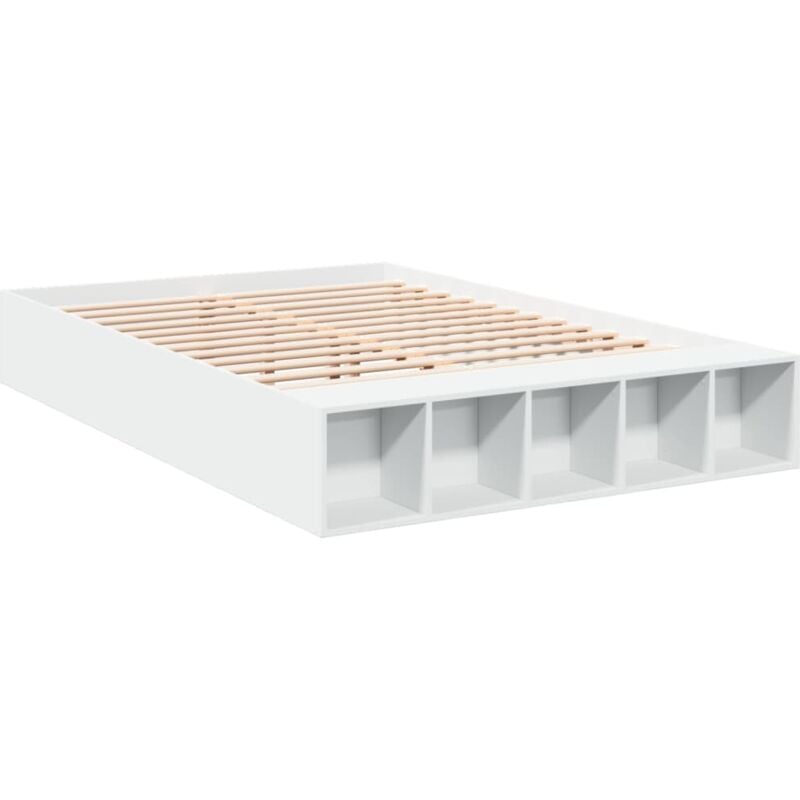 Cadre de lit sans matelas blanc 150x200 cm Vidaxl