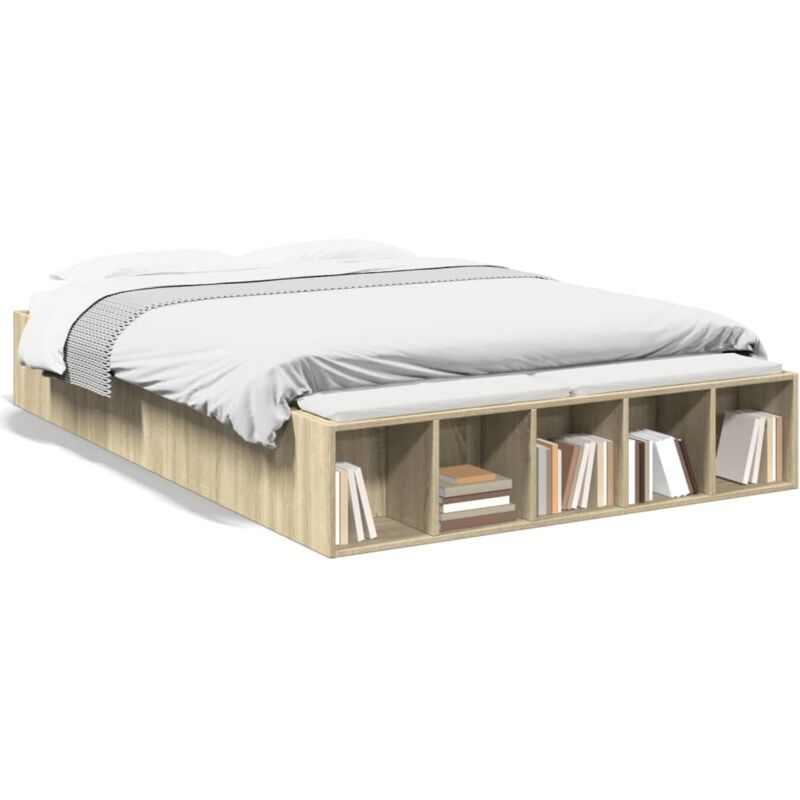 Vidaxl - Cadre de lit chêne sonoma 120x190 cm bois d'ingénierie